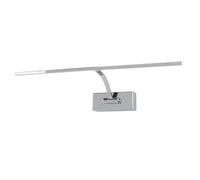 Applique mural LED ""DALI"" pour éclairage de tableaux, 8W 455mm 2700K lumière chaude, angle ajustable, finition chromée.