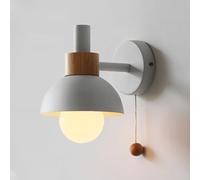 Applique Murale 1 lumière avec Interrupteur à Tirette, Style Nordique Moderne, pour Salle de Bain, Miroir de courtoisie, Lampe de Chevet pour Chambre à Coucher, Salon, Couloir, Cuisine, Bureau