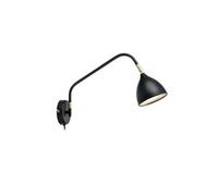 Applique murale 1xGU10, 6W max noire avec interrupteur - Markslöjd - Valencia