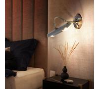 Applique Murale 2 Flammes Avec Interrupteur Couleur Laiton Longueur 36Cm