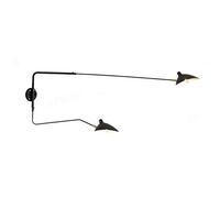 Applique Murale 2 Flammes avec Interrupteur Vintage Noir Liseuse Rotatif Long Bras oscillant E14 Base Applique Murale Éclairage for Bar Intérieur, Entrepôt, Couloir, Restaurant,120cm ( Size : 180cm )