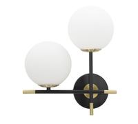 Applique Murale 2 Sphères "Darky" 35cm Noir & Blanc