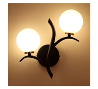 Applique Murale à 2 lumières, Style Moderne du Milieu du siècle, Double Boule, luminaires muraux créatifs en Verre pour Chambre, Salon, Salle de Bain