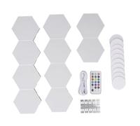 Applique murale à épissure de géométrie LED RGB, télécommande tactile, alimenté par USB, décoration de chambre à coucher et de salon