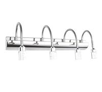 Applique murale à intensité variable Cristal Phare LED En Acier Inoxydable Salle De Bains 3 Têtes Applique Anti-buée Étanche À L'humidité Tuyau Cabinet Lumière Réglable Facile à installer, Très lumine