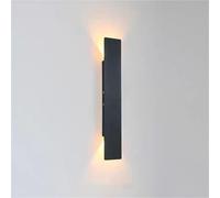 Applique Murale à LED, Applique Murale Moderne en Aluminium LED Longue et Mince, éclairage Haut/Bas, Couloir, Chambre à Coucher, décoration de Salon (lumière Chaude, Noir 98 x 55-2 W)