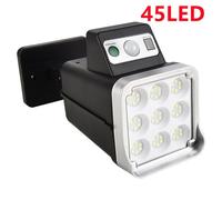 Applique murale à LED avec capteur de mouvement PIR et télécommande, à énergie solaire, luminaire d'extérieur, idéal pour un jardin ou une caméra factice