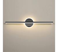 Applique Murale à LED pour Miroir de Salle de Bain, éclairage Avant pour Miroir de Maquillage, Lampe Murale Noire, au-Dessus de l'armoire à Miroir, lumières linéaires pour Miroir de courtois