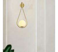 Applique Murale à lumière Unique du Milieu du siècle avec Abat-Jour Globe en Verre, luminaires muraux de Style Vintage, Applique Murale à côté du Miroir, Applique pour Salle de Bain, Chambre à