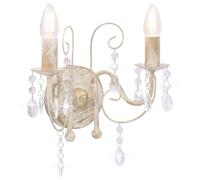 Applique Murale à Perles 2 Ampoules Lampe Suspendue Lustre Luminaire vidaXL