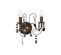 Applique murale à perles Noir antique 2 ampoules E14