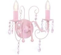 Applique murale à perles Rose 2 ampoules E14 rose G