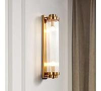 Applique murale à tube long rotatif pour salle de bain, applique murale cylindrique en verre transparent, applique murale moderne en verre pour salon, balcon, couloir, salle à manger (couleur : style
