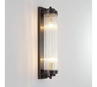 Applique murale à tube long rotatif pour salle de bain, applique murale cylindrique en verre transparent, applique murale moderne en verre pour salon, balcon, couloir, salle à manger (couleur : Style