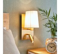 Applique murale Aiden Lindby, bronze, Salon / Salle à manger, Textile / Tissu / Soie, Applique Murale Tissu