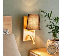 Applique murale Aiden Lindby, noir, Salon / Salle à manger, Textile / Tissu / Soie, Moderne, Applique Murale Tissu