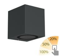 Applique murale ALSE Downlight pour l'extérieur anthracite aluminium carr