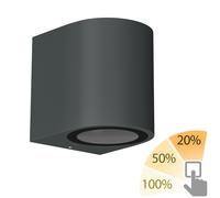 Applique murale ALSE Downlight pour l'extérieur anthracite aluminium rond in