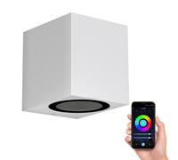 Applique murale ALSE Downlight pour l'extérieur blanc aluminium carré incl. [EEK: F]