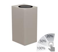 Applique murale ALSE up & downlight pour extérieur gris aluminium carré + [EEK: F]