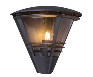 Applique murale anthracite Lampe d'extérieur Jardin Lampe de façade, aluminium plastique clair,E27, LxH 27 x 25 cm
