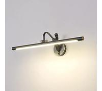 Applique murale antique Bathrror pour salle de bain, applique LED à façade en cuivre, luminaire mural vintage Overrror, pour maquillage, chambre ou salle de bain/noir brossé - 3000K (noir brossé 3000