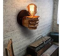 Applique Murale Antique Rétro Poing Main Vintage Lampe Résine Industrielle Chambre Cuisine Bar Café Maison De Campagne Escaliers Passerelle Couloir Lampe Intérieur Extérieur Lumières,Left Hand