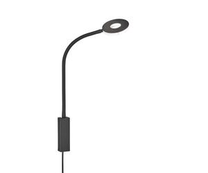 Applique murale applique chambre lampe liseuse LED bras flexo noir H 50cm