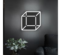 Applique Murale Lampe Éclairage de Couloir Chambre Noir-Mat Bxh 25x25 CM