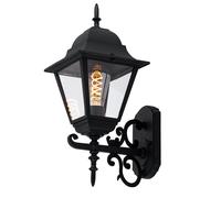 Applique murale Applique de jardin Façade aluminium verre noir LED, aluminium, 1x LED, LxHxP 18,5x44,5x24,5 cm