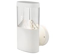 Applique murale applique de maison applique de façade lampe d'extérieur, résistant aux intempéries IP44 acier inoxydable blanc clair, LED 7W 450Lm blanc chaud, LxPxH 12,6x6,6x23cm