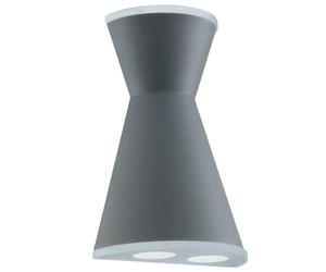Applique murale applique maison applique extérieure lumière terrasse, haut & bas IP44, verre satiné, 3x LED 2,5W 180Lm 3000K, LxH 16x23,5 cm