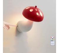 Applique Murale, Applique Murale Champignon intérieure, Lampe Murale Tactile avec Lampe Champignon, Rouge