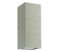 Applique murale Applique murale de maison Lampe extérieure Lampe de façade, Up & Down 2 flammes IP44, acier inoxydable, LED 6W 300Lm blanc chaud, LxLxH 6,6x6,6x16cm