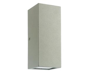 Applique murale Applique murale de maison Lampe extérieure Lampe de façade, Up & Down 2 flammes IP44, acier inoxydable, LED 6W 300Lm blanc chaud, LxLxH 6,6x6,6x16cm