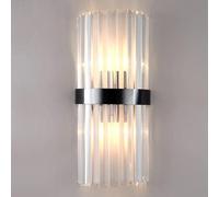 Applique Murale, Applique Murale Moderne en Cristal Doré/Noir, éclairage Mural De Salle De Bain en Acier Inoxydable, Lampe Murale pour Couloir De Chambre à Coucher, B, 20x35cm