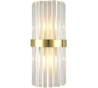 Applique Murale, Applique Murale Moderne en Cristal Doré/Noir, éclairage Mural De Salle De Bain en Acier Inoxydable, Lampe Murale pour Couloir De Chambre à Coucher, A, 20x35cm