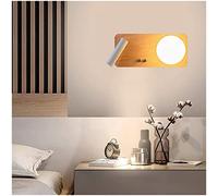 Applique Murale, Appliques murales d'intérieur avec 2 LED, rotative à 270 °, Blanc Chaud 3000 K, Lampe Murale LED pour Chambre à Coucher, Salon, Bureau, hôtel, Chevet, A