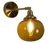 Applique murale Appliques murales réglables à 180 ° en verre de style industriel E14 Luminaires muraux vintage pour salon, chambre à coucher, salle de bain, cuisine, loft, bar (couleur : marron)