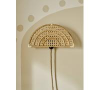 Applique murale arc-en-ciel en rotin et cannage bois TU