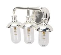 Applique Murale Argentée à Triple Tête Réaliste 1:12, pour Maison de Poupée, Créant des Scènes de Vie pour les Amateurs de Poupées, Métal/verre