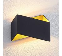 Applique murale Assona Arcchio, dimmable, noir, Salon / Salle à manger, Aluminium, Moderne, Applique Murale