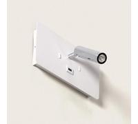 Applique Murale Avec Lampe De Lecture Led 8w Métal Et Port Usb Rossey Blanc