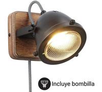 Applique Murale Avec Prise Et Interrupteur ""Mott"" : Couleur - Noir