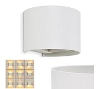 Applique murale Badajoz, lampe en métal blanc avec un abat jour à ouverture réglable, luminaire modern créant un effect de lumière sur le mur, 1x G9, ampoule(s) non incluse(s)