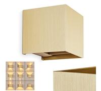 Applique murale Badajoz, lampe en métal doré avec un abat jour réglable, créant différents effets de lumière sur le mur, idéal dans une maison modern 1x G9, ampoule(s) non incluse(s)