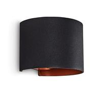 Applique murale Badajoz, lampe en métal noir/cuivré avec un abat jour à ouverture réglable, luminaire modern créant un effect de lumière sur le mur, 1x G9, ampoule(s) non incluse(s)