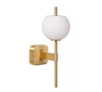 Applique murale Bain IP44 Verre Métal En Or Chambre à coucher H:34,5 cm G9 Bille