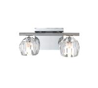 Applique Murale Bain LED G9 33,4 CM Long IP44 Métal Cristal Lampe Salle de Mur