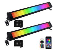 Applique Murale, Barres lumineuses LED RVB 50 W, 96 LED, étanches IP66, télécommande et application intelligente, for éclairage de scène(2pcs)